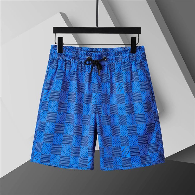 Louis Vuitton Shorts Elastic Drawstring Monogram-Print — 3747 blue
