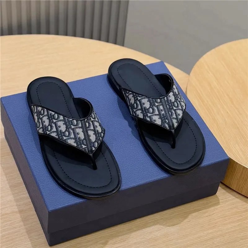 Unbranded Sandals Monogram-print thong — gray