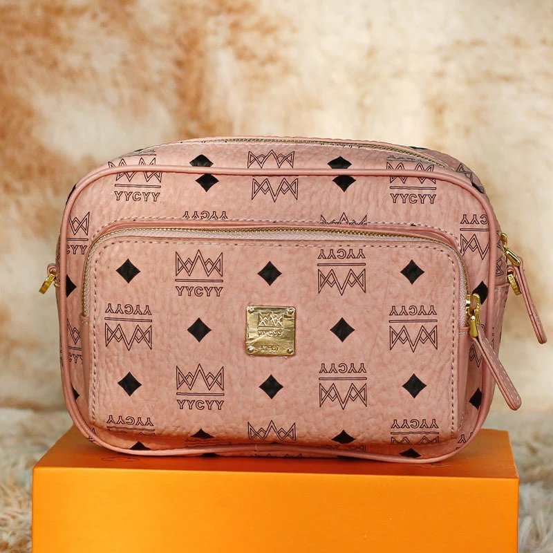 YYCYY Crossbody Bags Monogram Double-Zip Bag — Pink