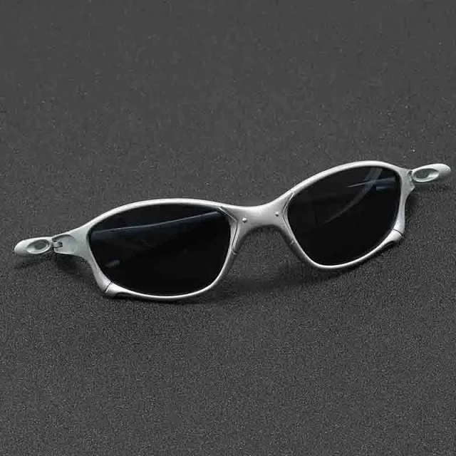 Unbranded Eyewear Metal-frame wraparound sunglasses with oval temple accents product detail image 4