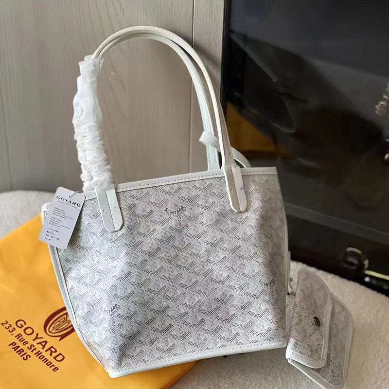 Goyard Handbags Mini tote bag with detachable pouch — white