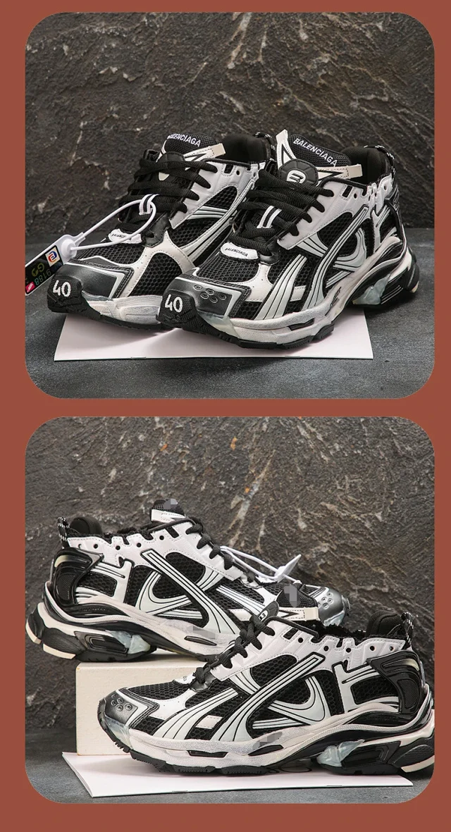 Unbranded Sneakers Chunky mesh-panel lace-up product detail image 7