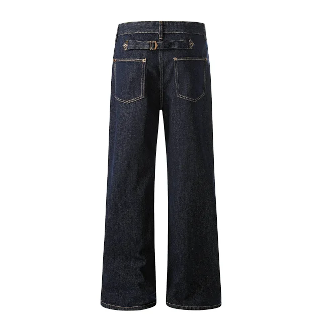 Unbranded Jeans K5621 bootcut with metal horsebit pocket details product detail image 8