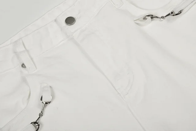 Unbranded Jeans K5621 bootcut with metal horsebit pocket details product detail image 23