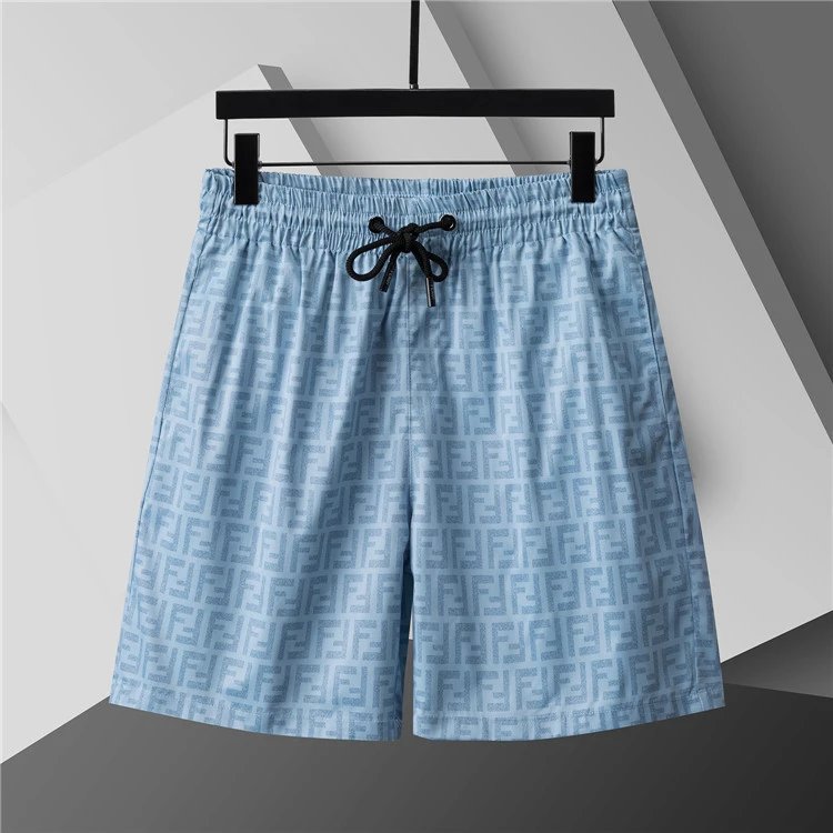 Louis Vuitton Shorts Elastic Drawstring Monogram-Print — 3753 light blue