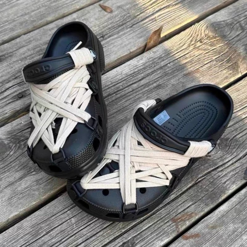 Crocs Sandals Woven Strap — white