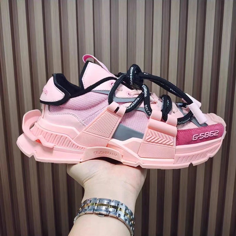 Dolce & Gabbana Sneakers G-5862 low-top chunky — Light pink