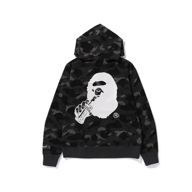 A Bathing Ape Hoodies & Sweatshirts Shark-hood full-zip hoodie with contrast stripe sleeves product detail image 10