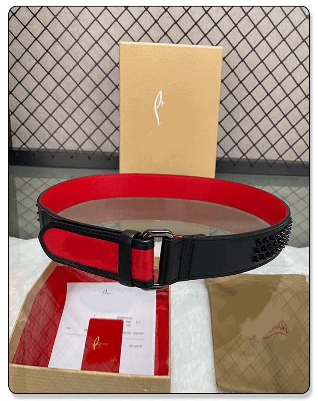 Unbranded Belts Studded Belt with Red Lining product detail image 4