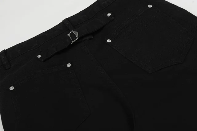 Unbranded Jeans K5621 bootcut with metal horsebit pocket details product detail image 17