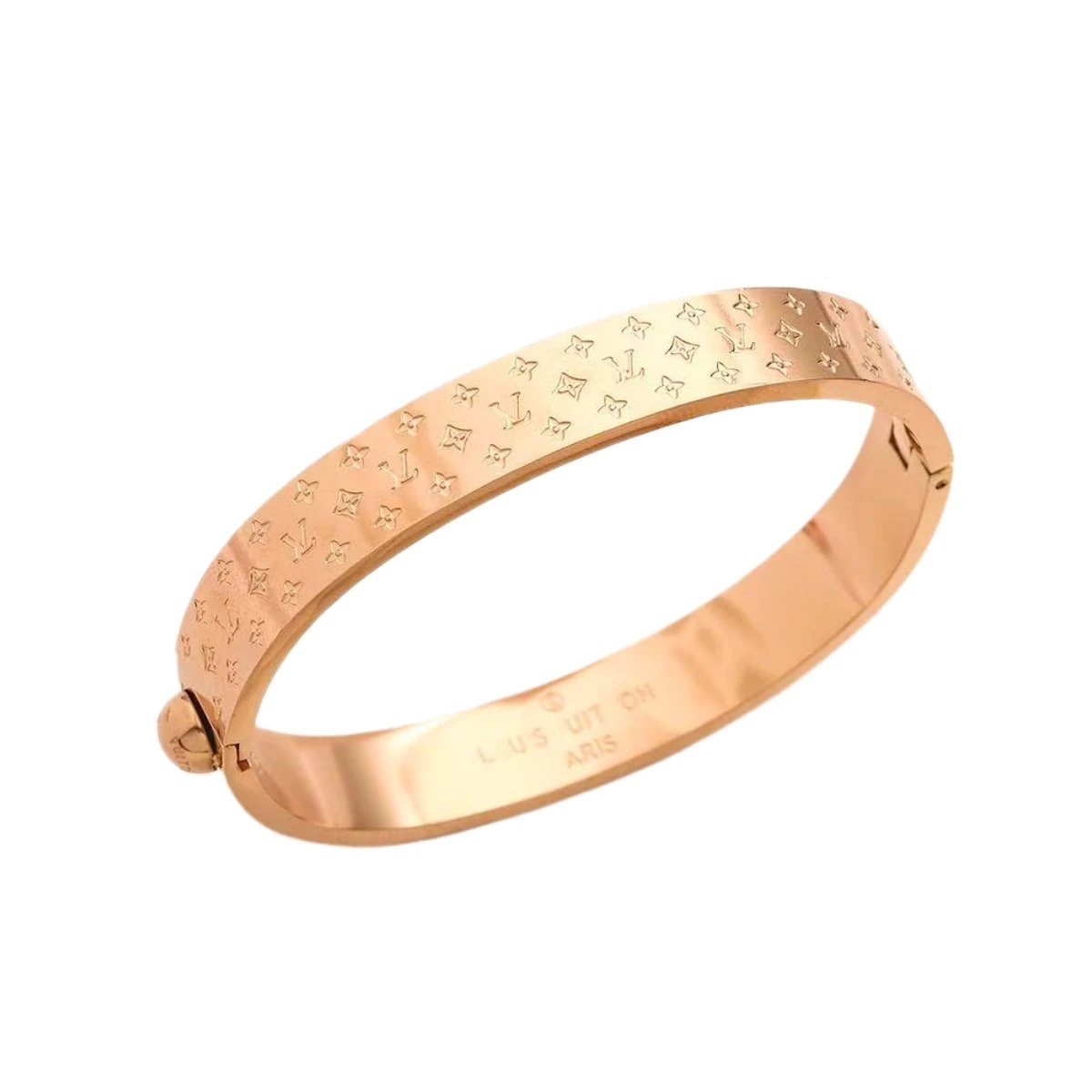Unbranded Jewelry Monogram-Pattern Hinged Bangle Bracelet image 5