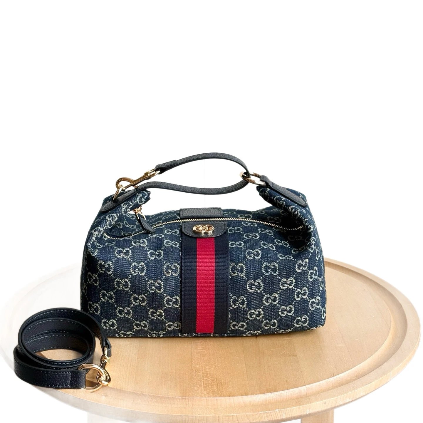 Gucci Handbags 857799 GG monogram top-handle handbag with web stripe image 5