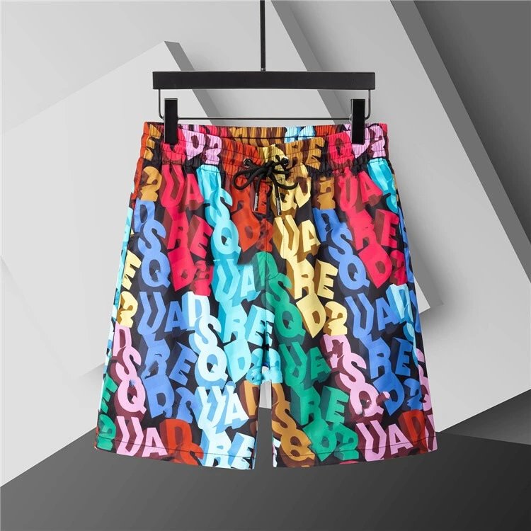 Dior Swimwear Elastic Drawstring Logo-Print Swim Shorts — 3789 color