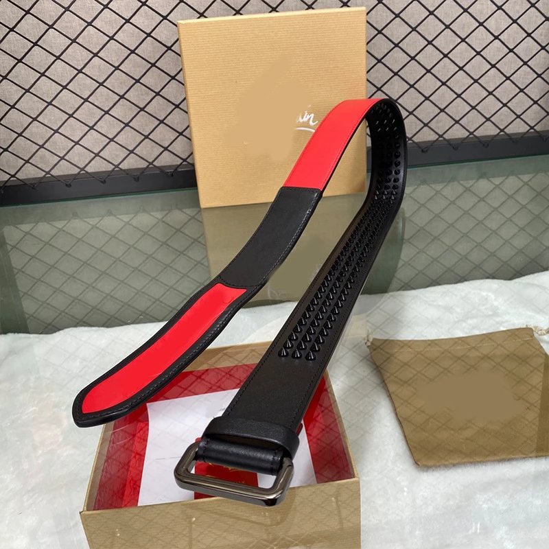 Unbranded Belts Studded Belt with Red Lining image 2