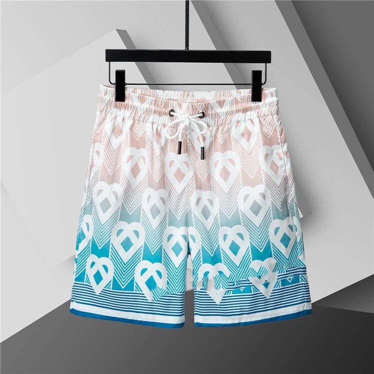 Dior Swimwear Elastic Drawstring Logo-Print Swim Shorts — 3828 pink
