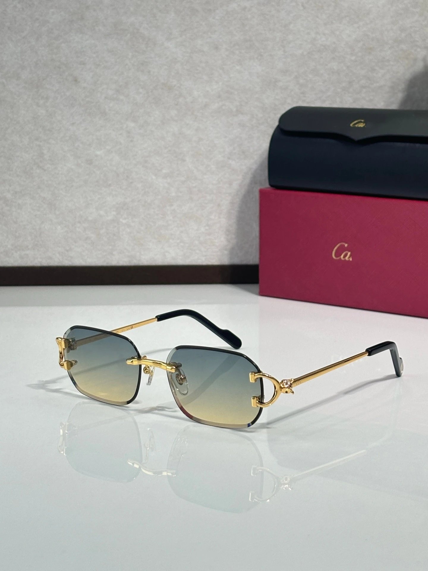 Cartier Eyewear CT0759S Rimless Square Sunglasses — 5