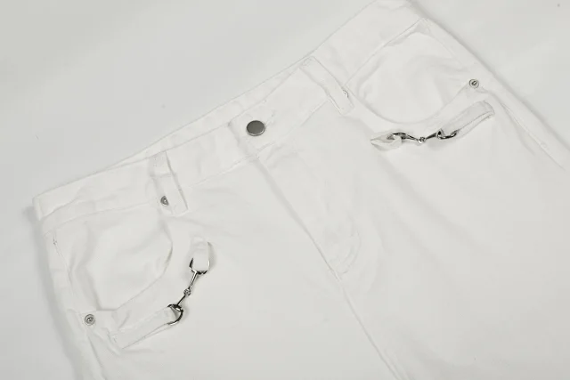 Unbranded Jeans K5621 bootcut with metal horsebit pocket details product detail image 21