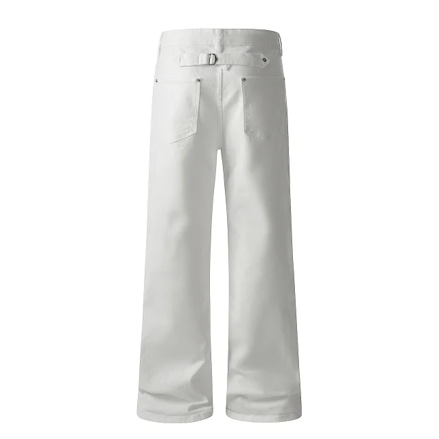 Unbranded Jeans K5621 bootcut with metal horsebit pocket details product detail image 4