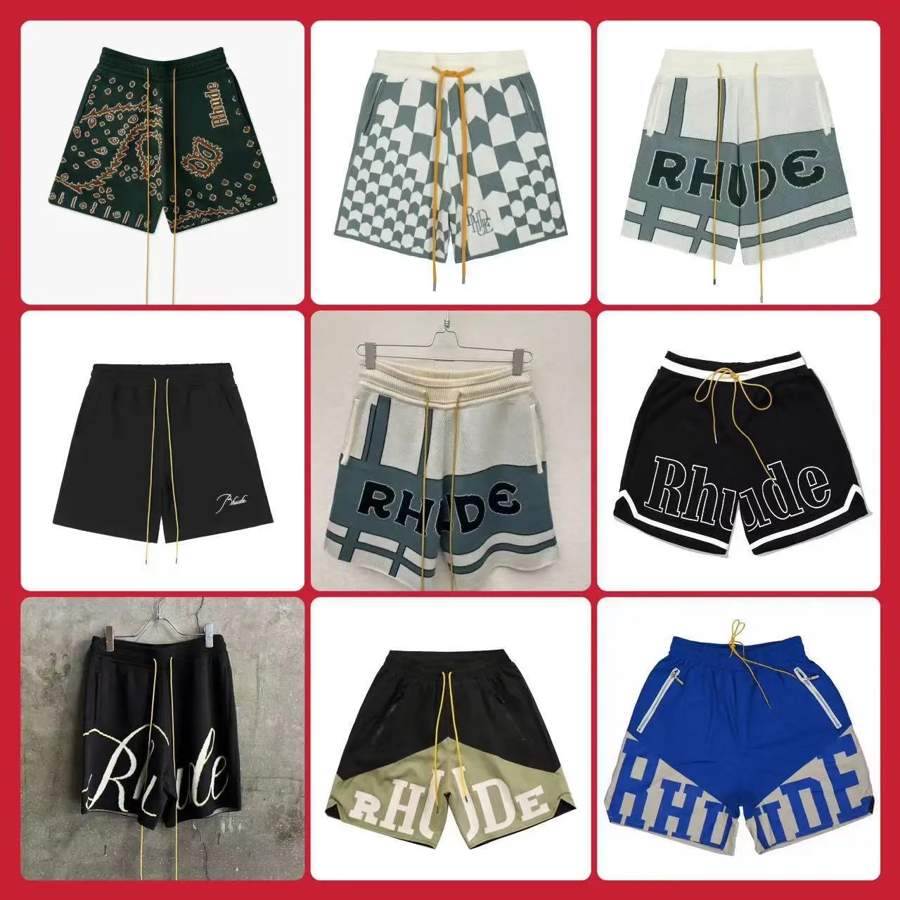 Rhude Shorts Logo-Print Drawstring product image