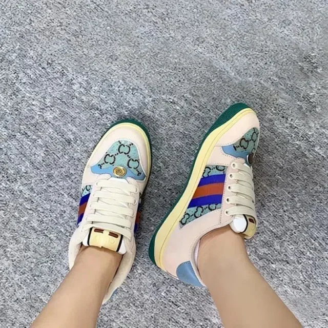 Gucci Sneakers Screener low-top lace-up with Web stripes and GG pattern panels product detail image 13