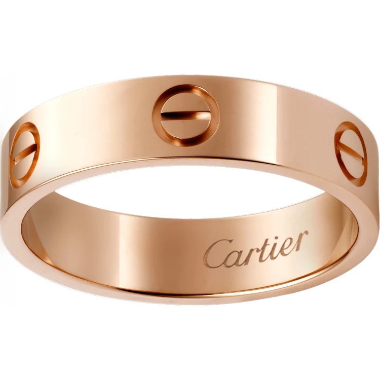 Cartier Jewelry Love screw-motif ring — Wide No Diamond (Rose Gold)