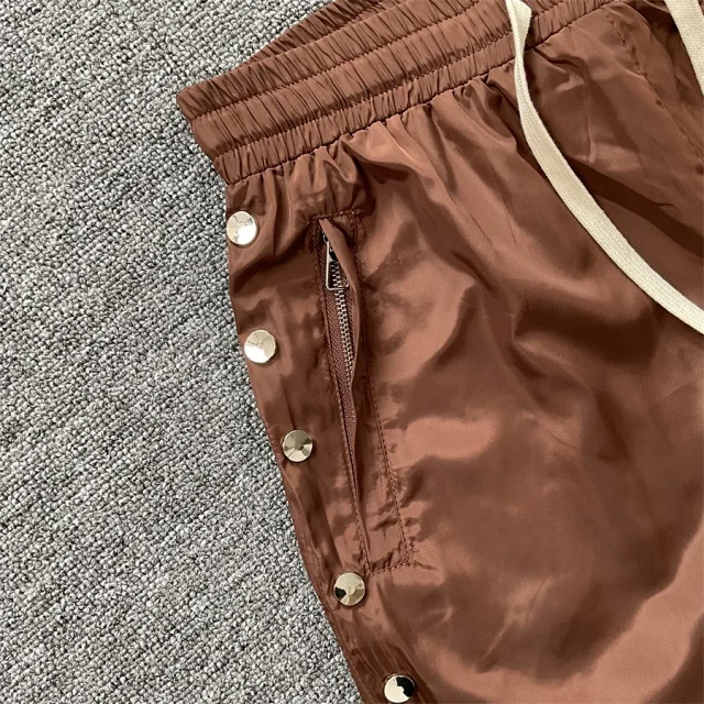 Saint Vanity Shorts Drawstring with embroidered patch and side rivets product detail image 12