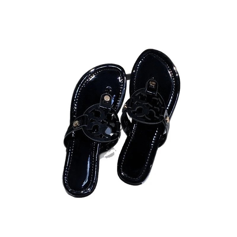 Tory Burch Sandals Flat thong with cutout double-T medallion image 5