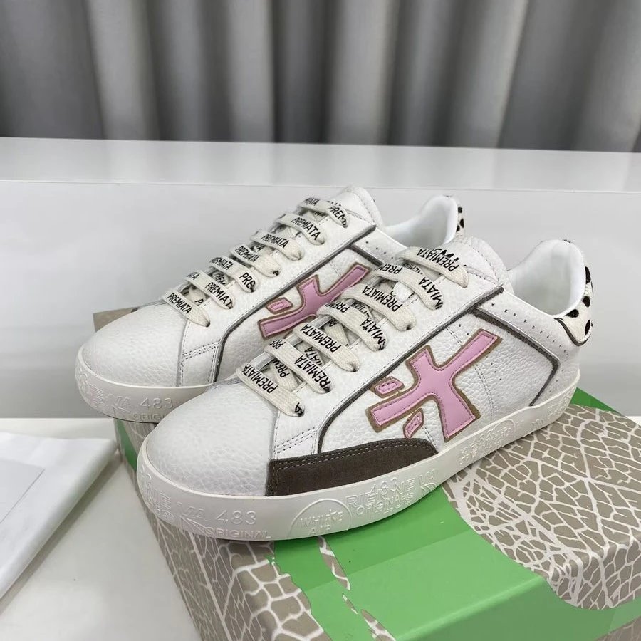Premiata Sneakers Low-Top Lace-Up with Contrast Logo Appliqué image 2