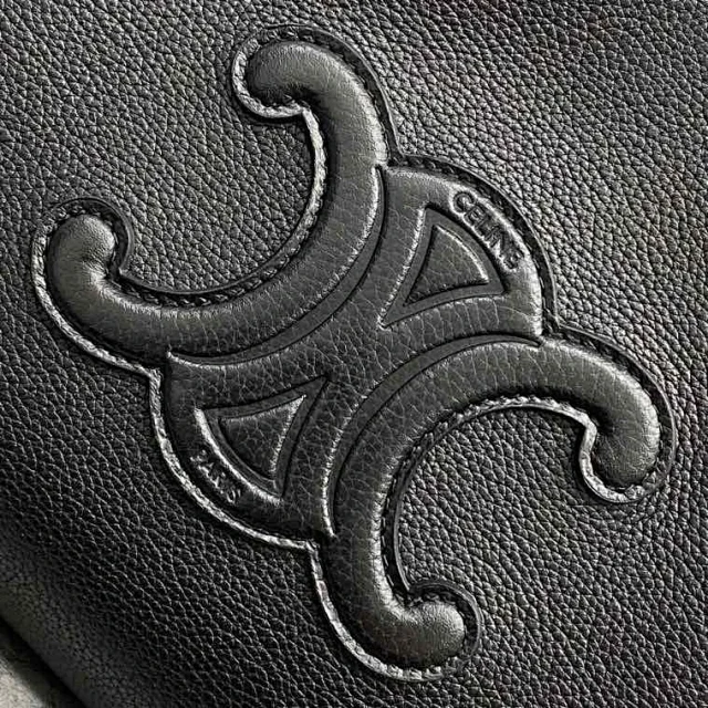 Celine Handbags Triomphe embossed mini tote bag with shoulder strap product detail image 9