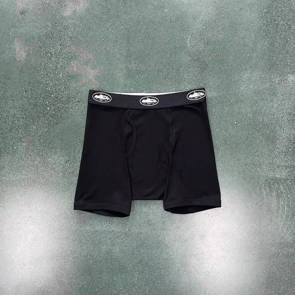 Corteiz Underwear Alcatraz Logo Boxer Briefs — Three-pack black Alcatraz label