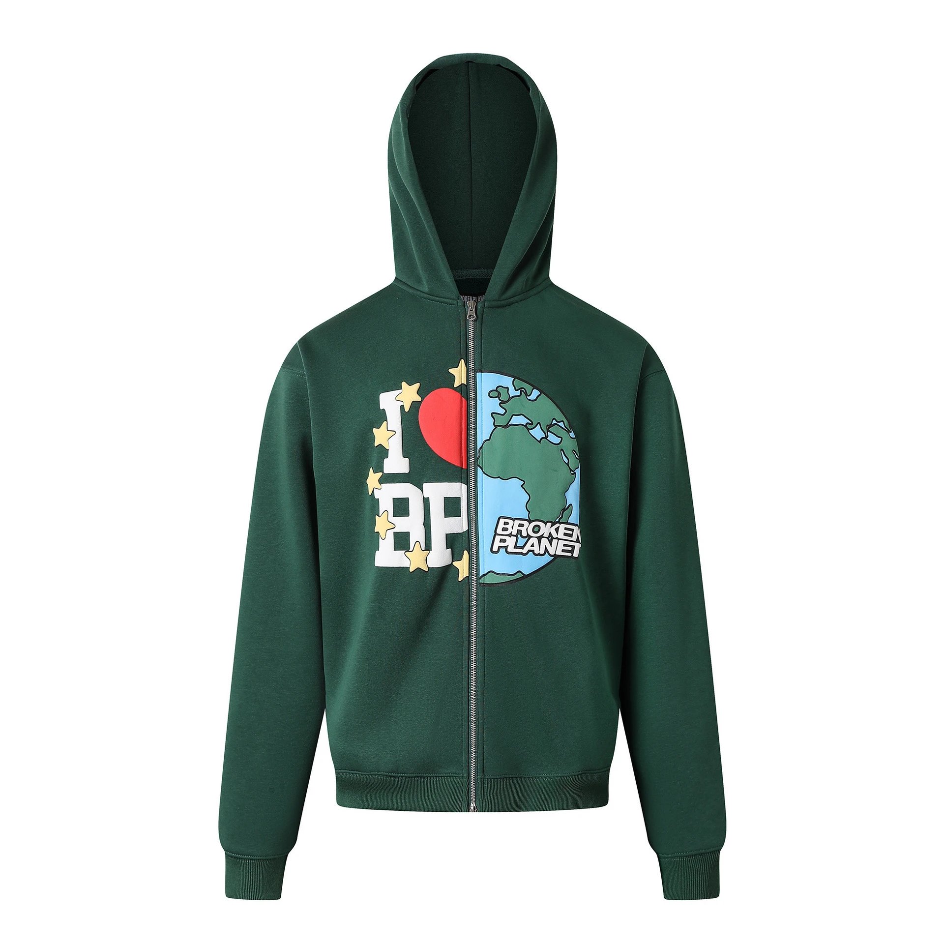 Broken Planet Tracksuits All the Stars Hoodie and Sweatpants Set — 01 Green [Sweatshirt]