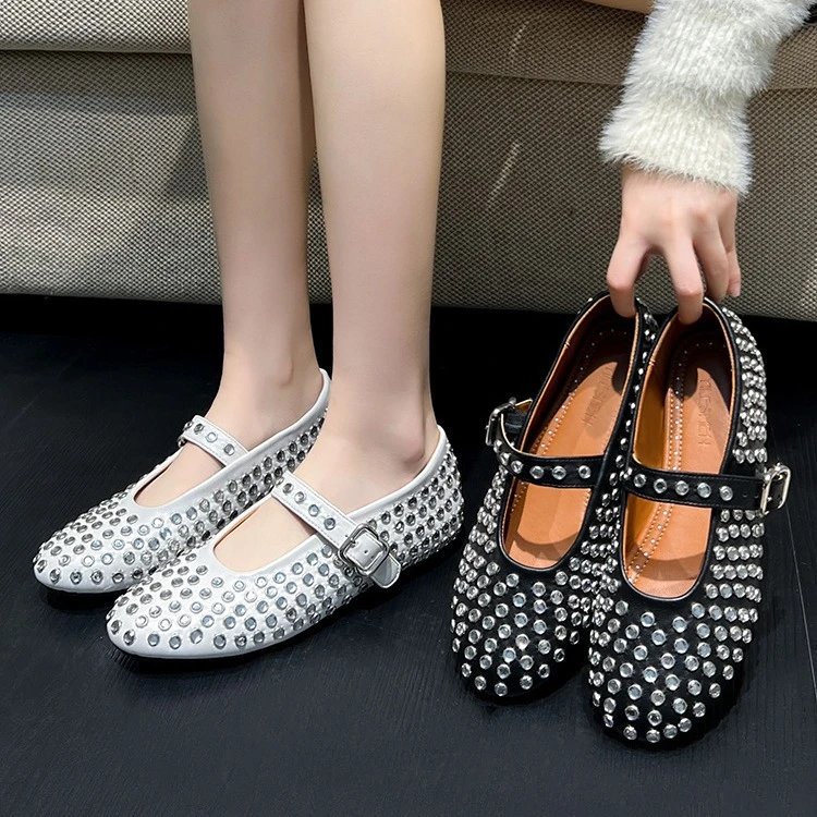 Alaïa Casual Shoes Studded Buckle Mary Jane Flats product image
