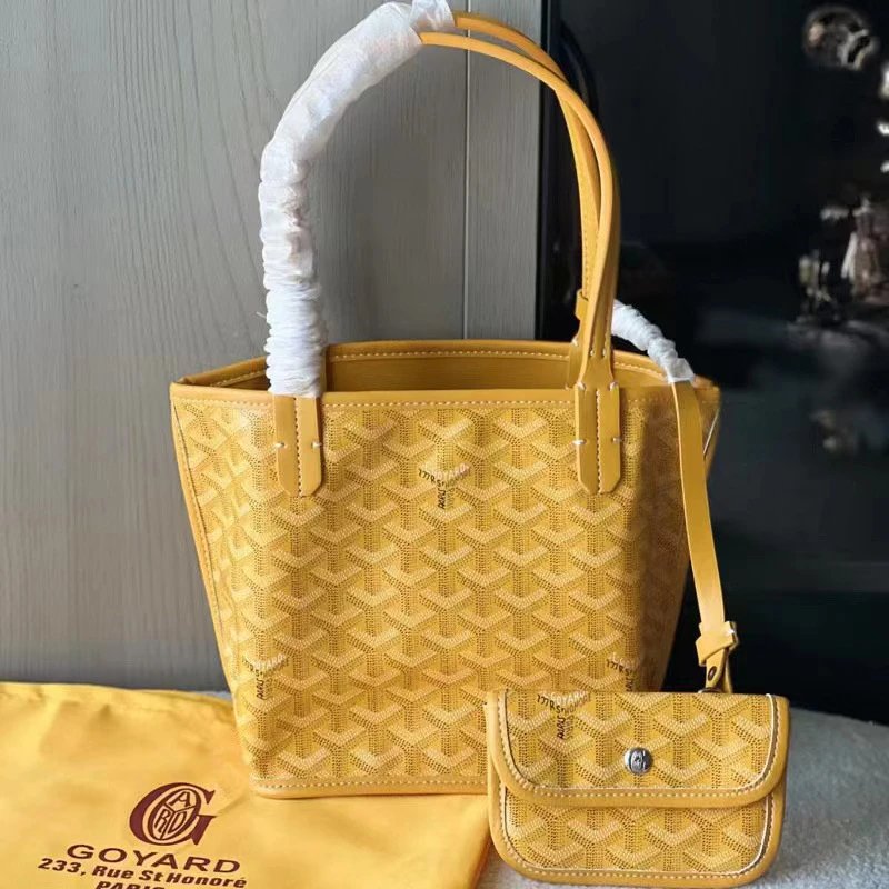 Goyard Handbags Mini tote bag with detachable pouch — Yellow
