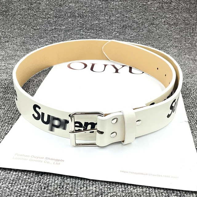 Supreme Belts Logo-Print Metal Buckle Belt product detail image 5