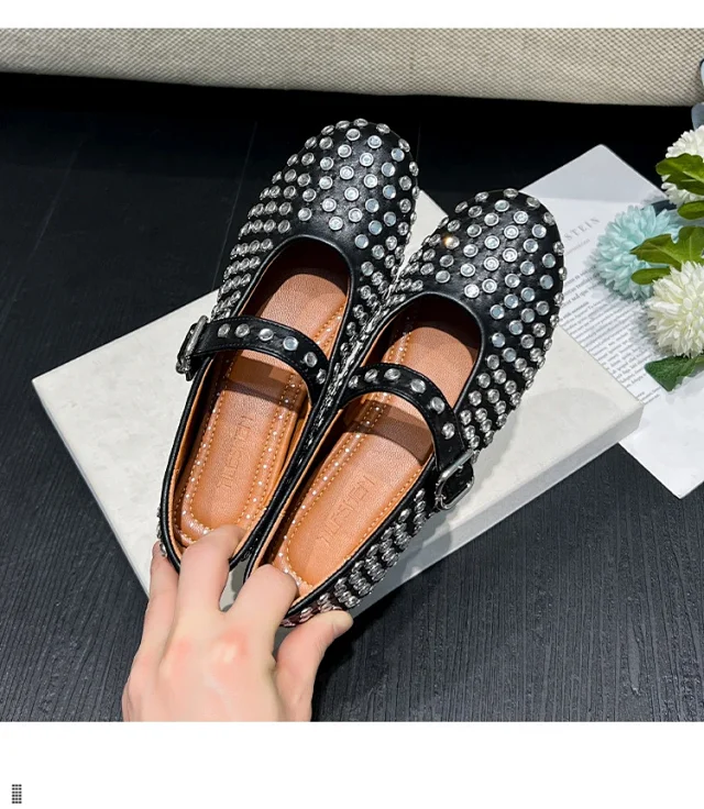 Alaïa Casual Shoes Studded Buckle Mary Jane Flats product detail image 18