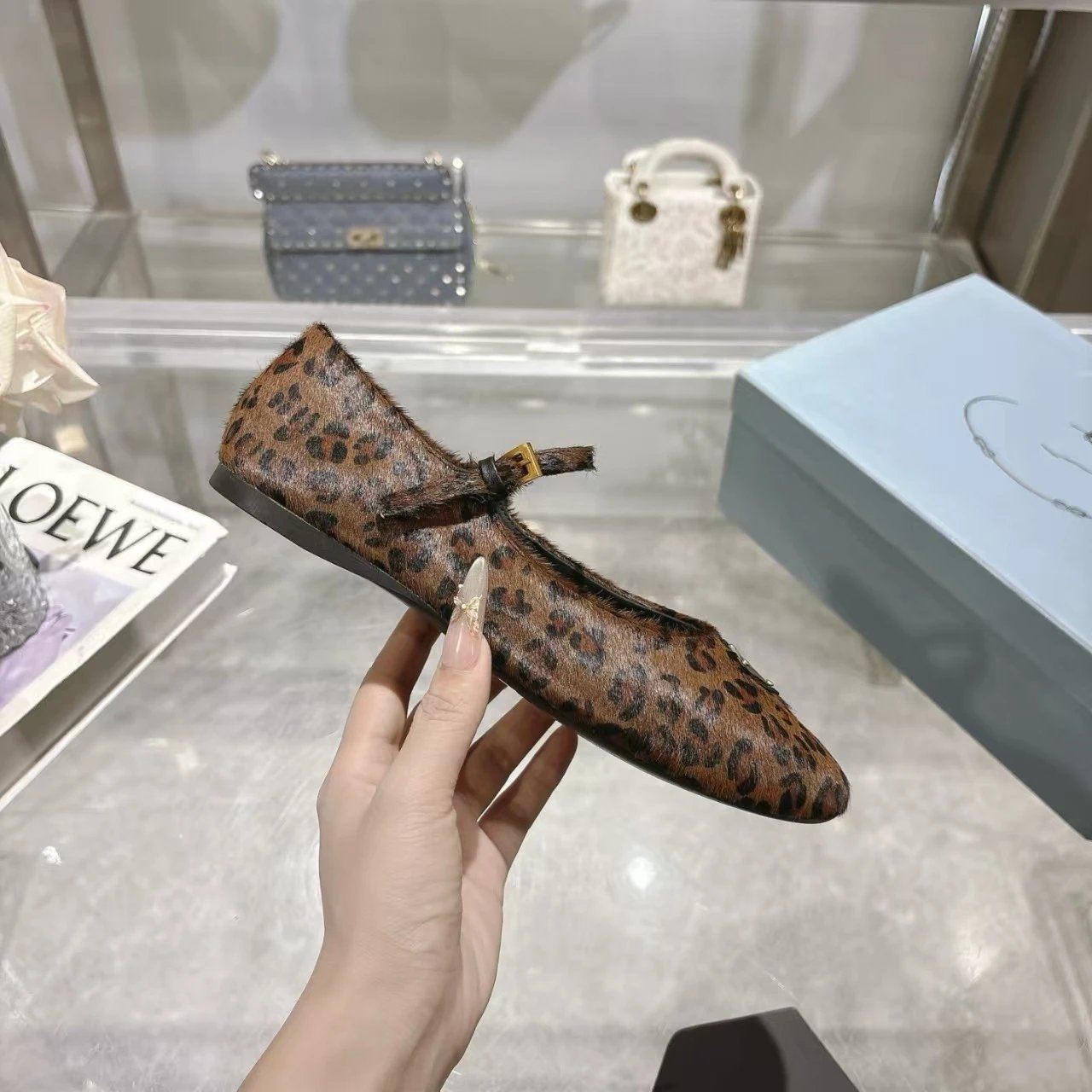 Prada Casual Shoes Mary Jane ballet flats with triangle logo plaque — 18
