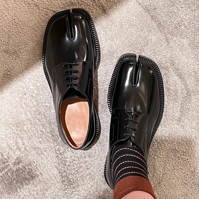 Unbranded Casual Shoes Split-Toe Patent Loafers and Lace-Up product image