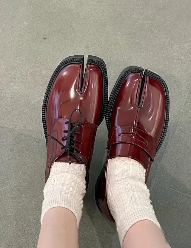 Unbranded Casual Shoes Split-Toe Patent Loafers and Lace-Up product detail image 4