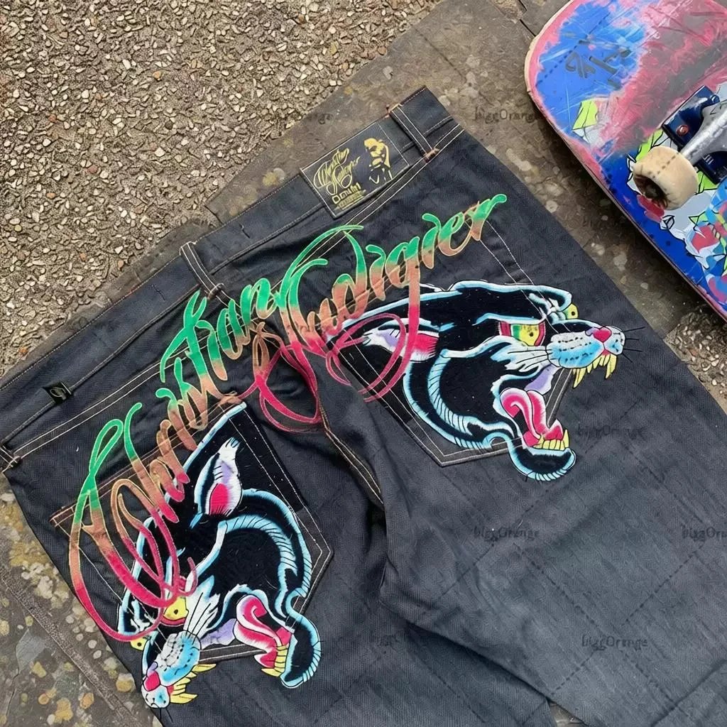 Ed Hardy Jeans Graphic-Print Loose-Fit — N51 Blue