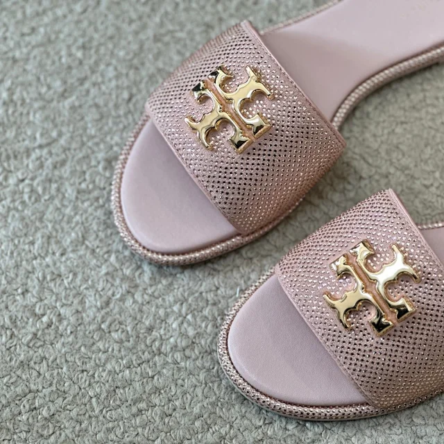 Tory Burch Sandals Rhinestone slide with Double T logo hardware product detail image 8