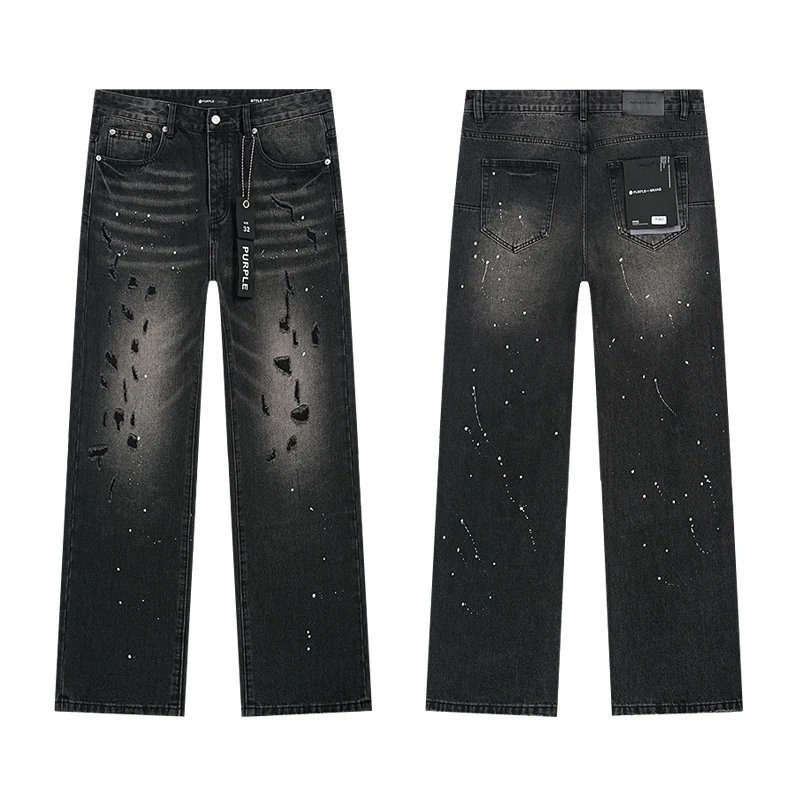 PURPLE BRAND Jeans Distressed and paint-splatter denim — PU820