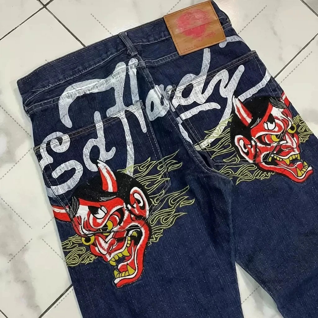 Ed Hardy Jeans Graphic-Print Loose-Fit — N52 blue