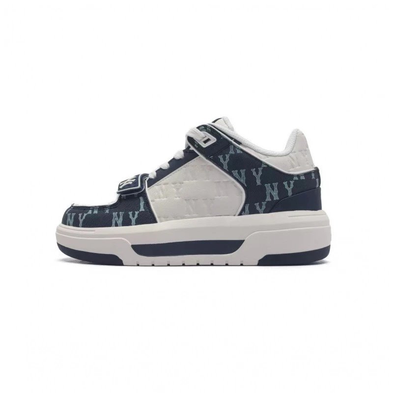 MLB Sneakers Low-top platform with baseball team logos — Navy blue print