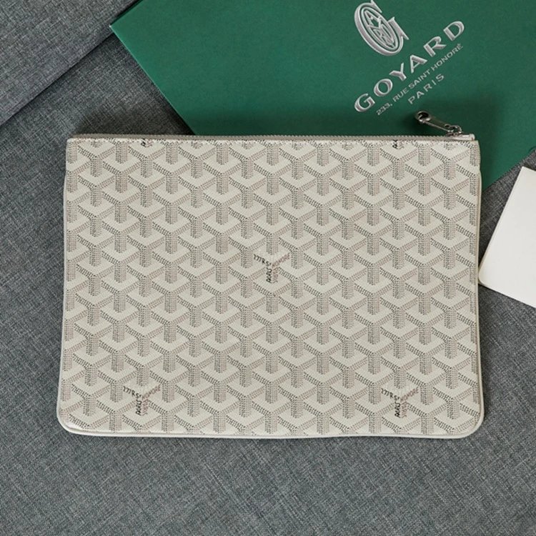 Goyard Wallets & Card Holders Chevron Monogram Zip Pouch — Apricot color
