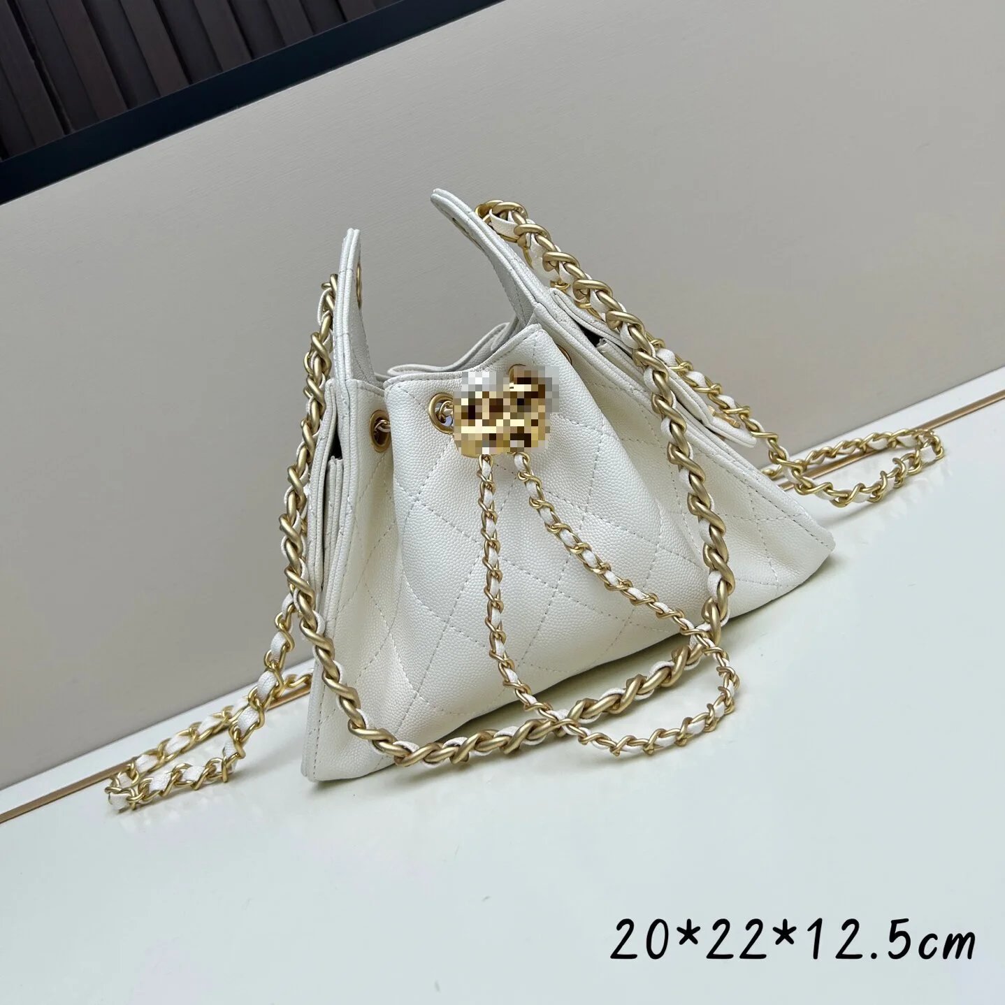 Unbranded Shoulder Bags Quilted drawstring chain bag image 4