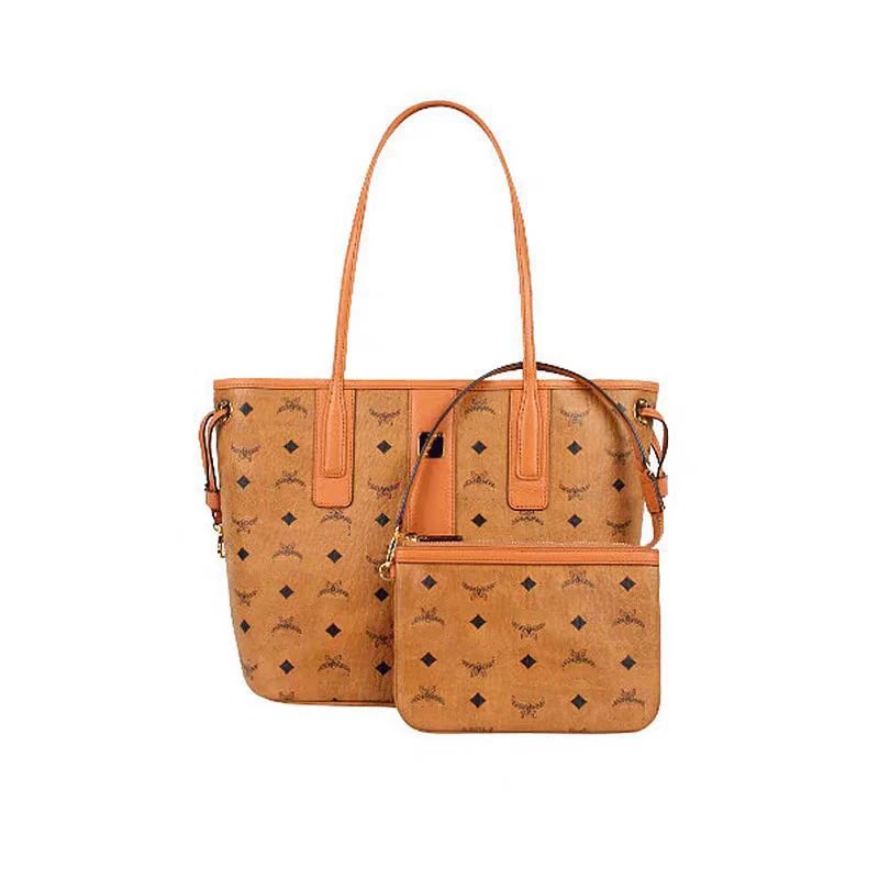 MCM Handbags Visetos tote with detachable pouch — Highest Edition Dry Color