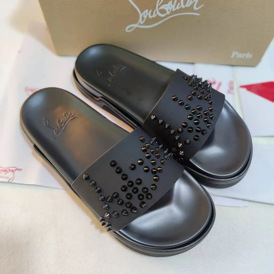 Christian Louboutin Slippers Spiked slide and thong — 11
