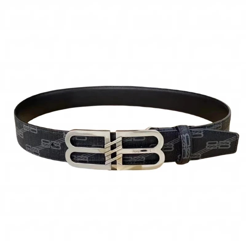 Unbranded Belts Metal Letter-Buckle Belt — SIGNATURE new arrival, all-over print