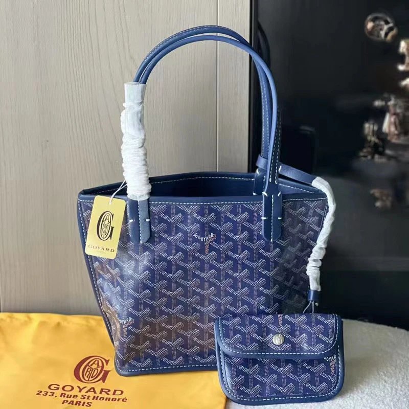 Goyard Handbags Mini tote bag with detachable pouch — Dark blue
