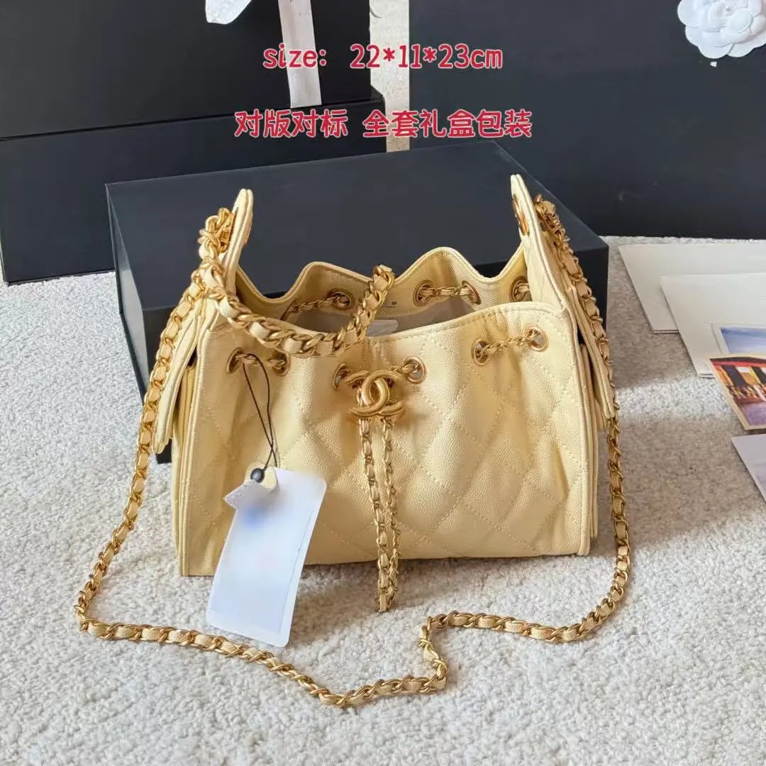 Chanel Shoulder Bags Quilted drawstring chain bag image 3